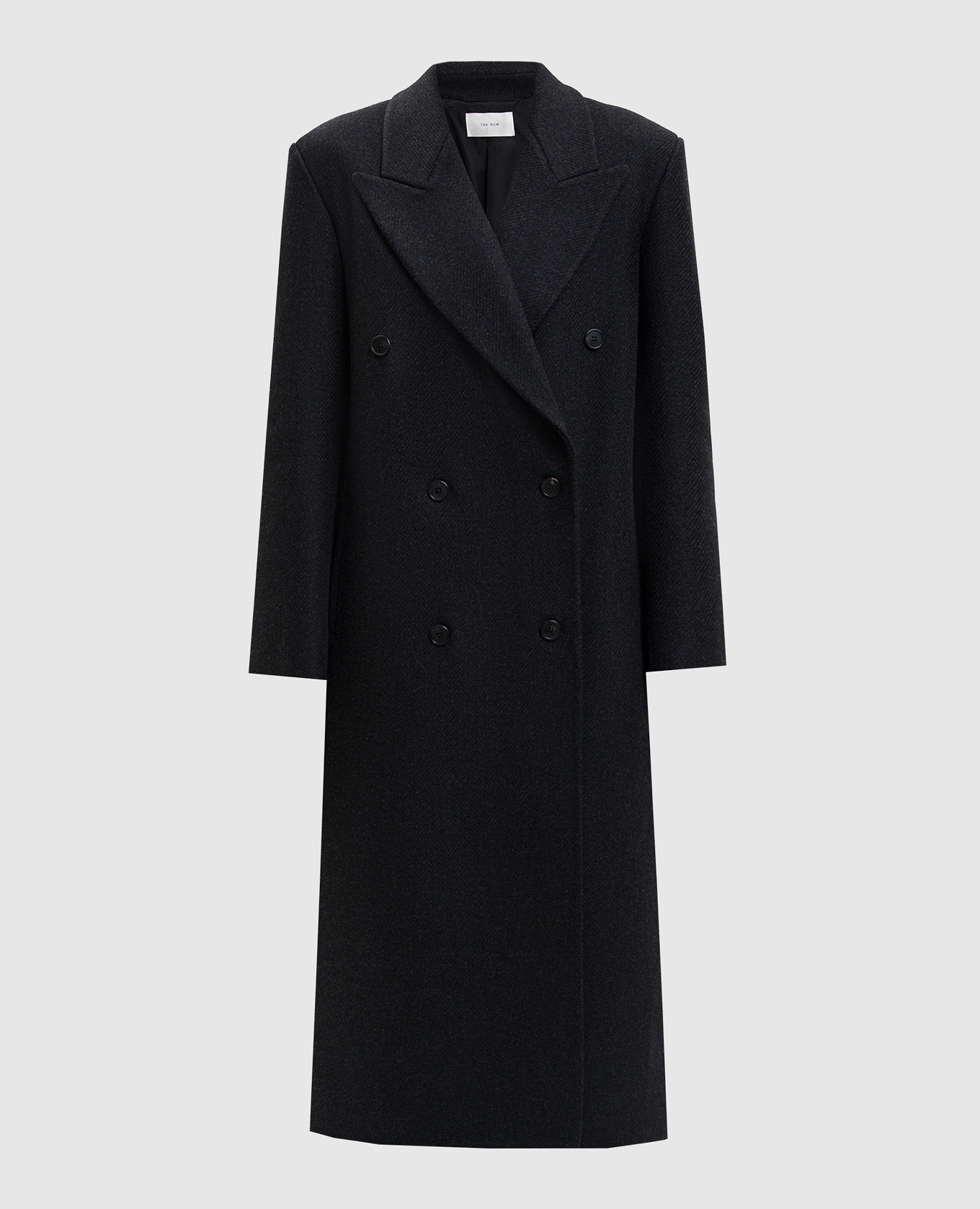 

Hariet black double-breasted wool and cashmere coat The Row
