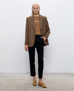 Max Mara TALCA brown checked wool jacket MSTALCA
