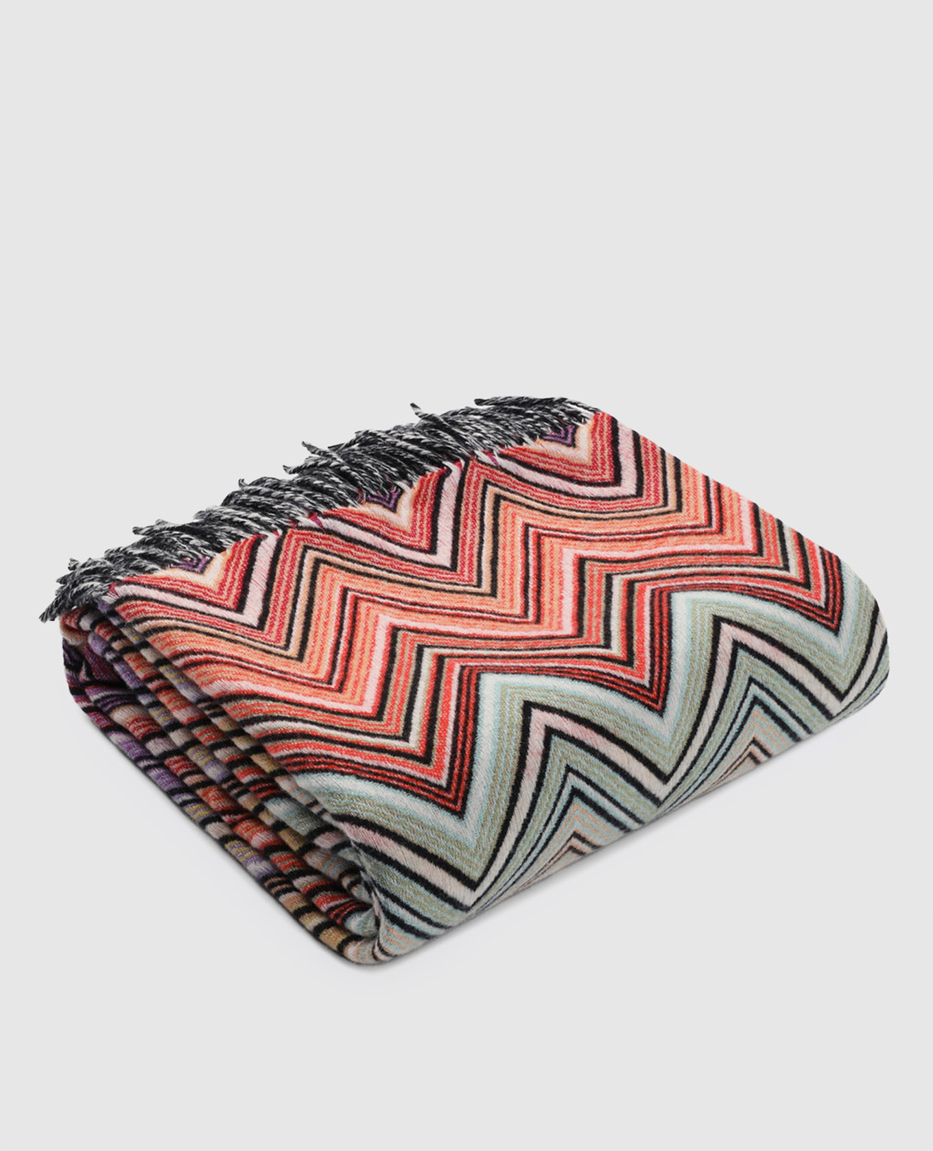 

Perseo plaid with patterned wool Missoni Home, White