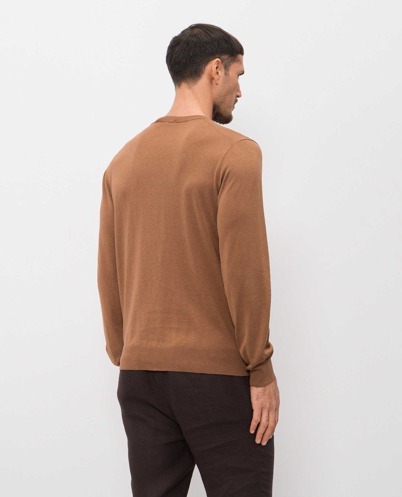 Brown sweater with silk Cashmere&Whiskey 4