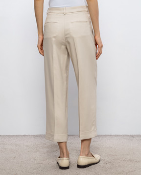 Peserico Beige trousers with lapels A0475808879