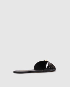Saint Laurent Black leather flip-flops BABYLONE 869658AAEHF