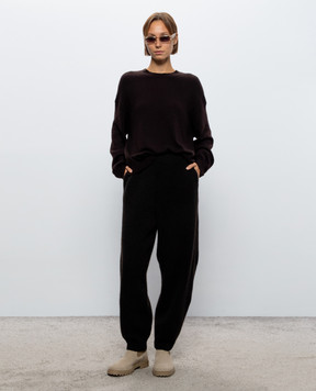 BOBOUTIC Dark brown cashmere and silk jumper 5105