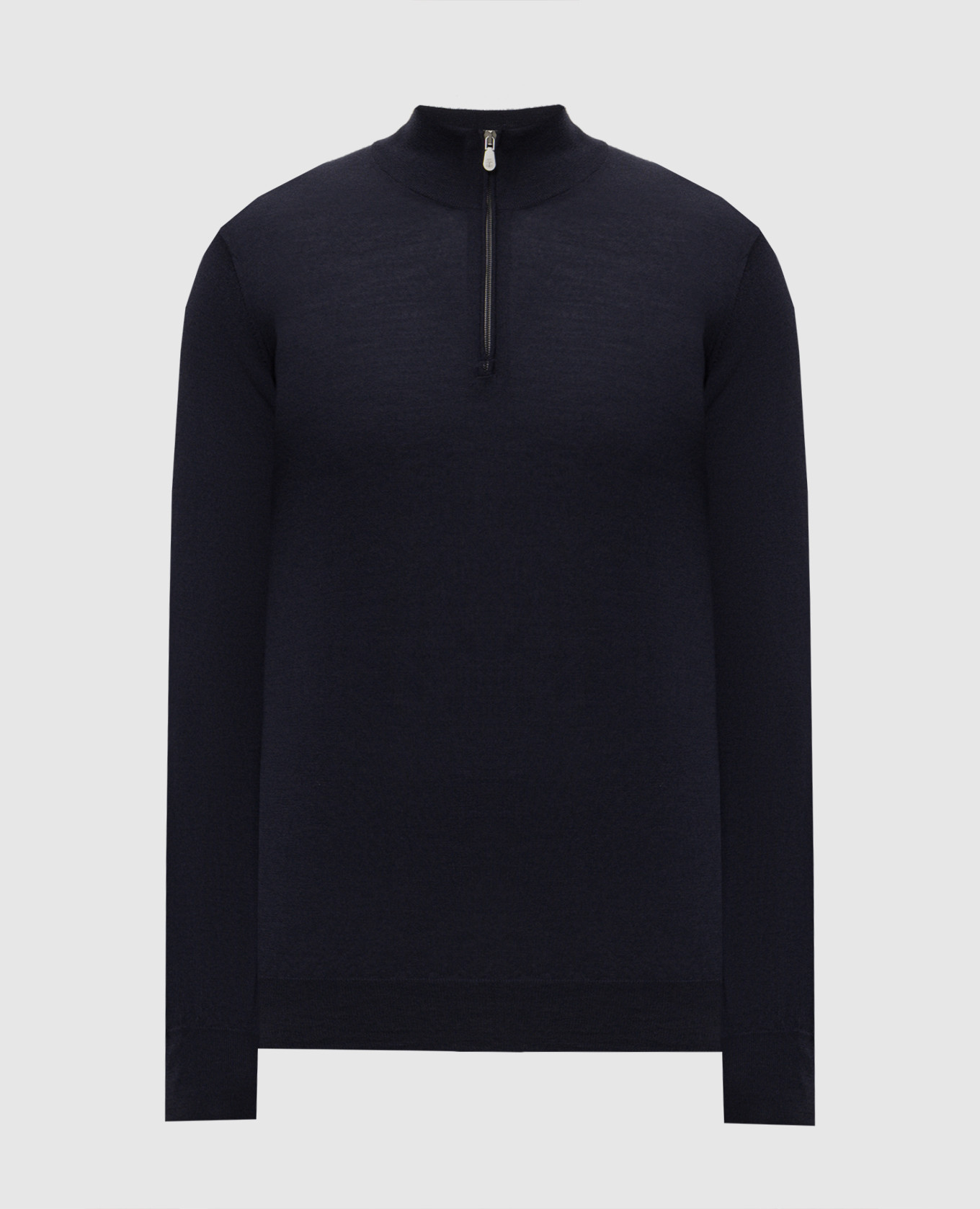 Navy blue wool and cashmere jumper