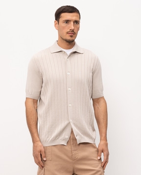 Brunello Cucinelli Beige shirt with short sleeves M29204006