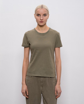 Tom Ford Khaki T-shirt with monogram TSJ629JEX190
