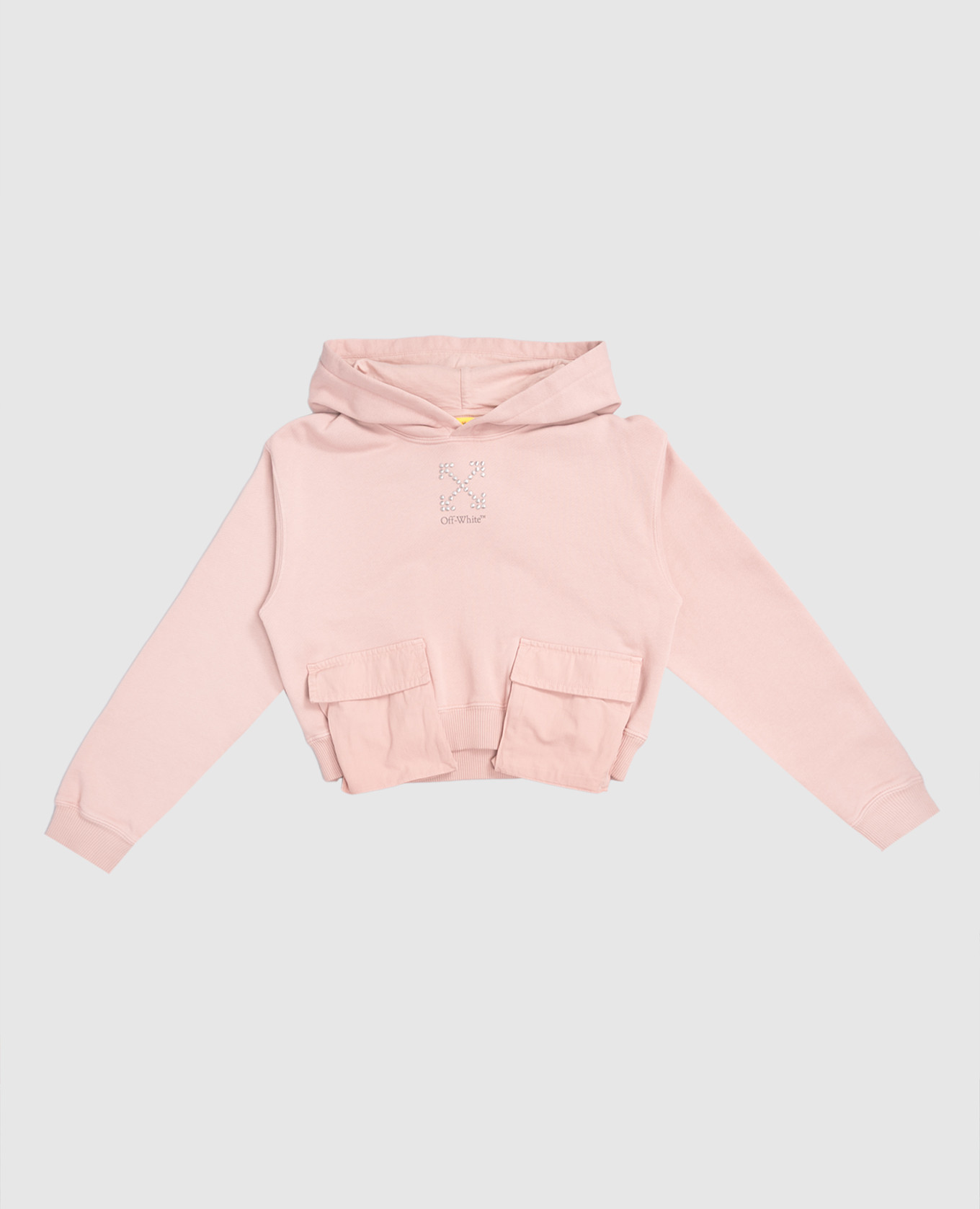 Children's pink hoodie with logo
