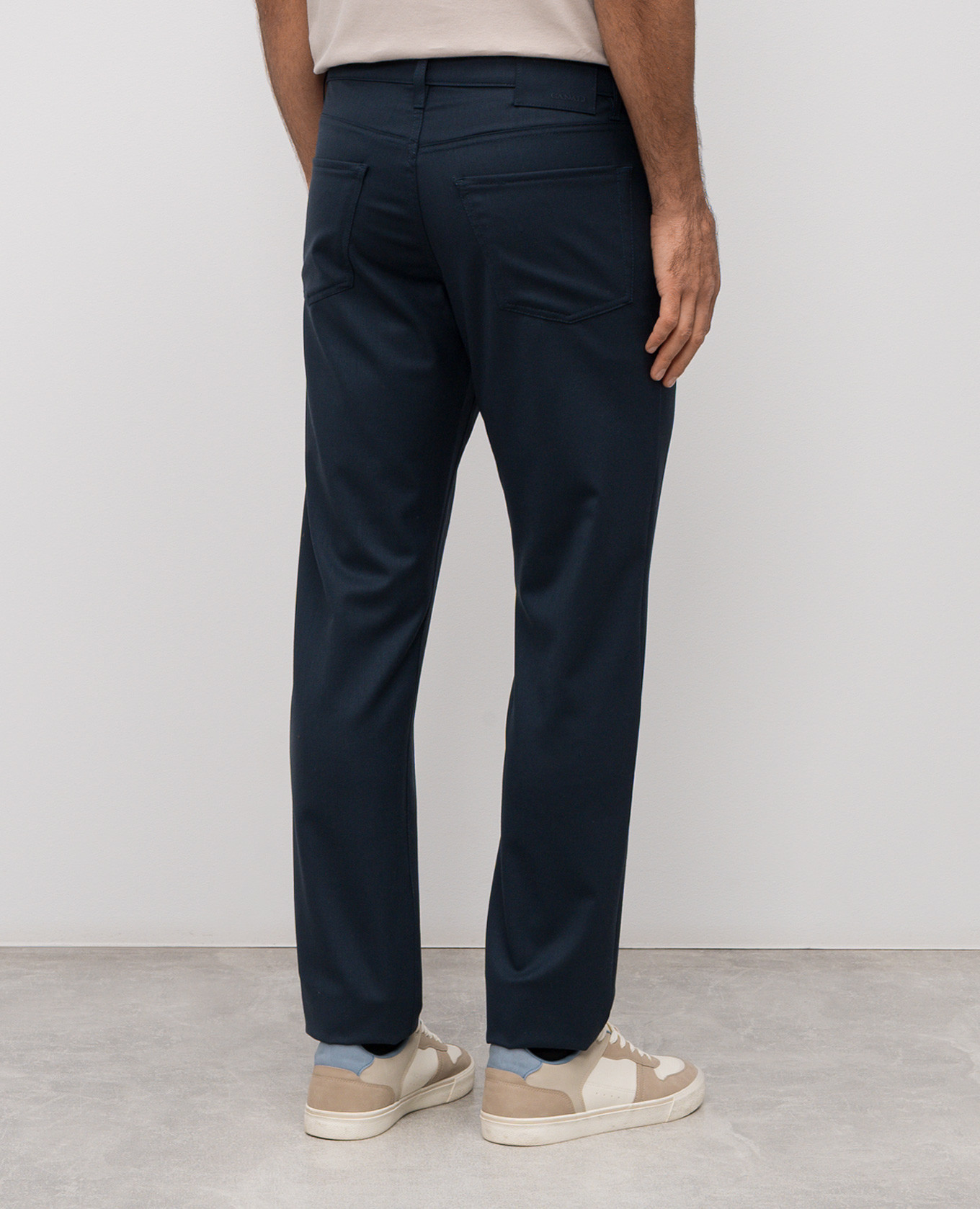

Blue wool pants Canali, Navy blue