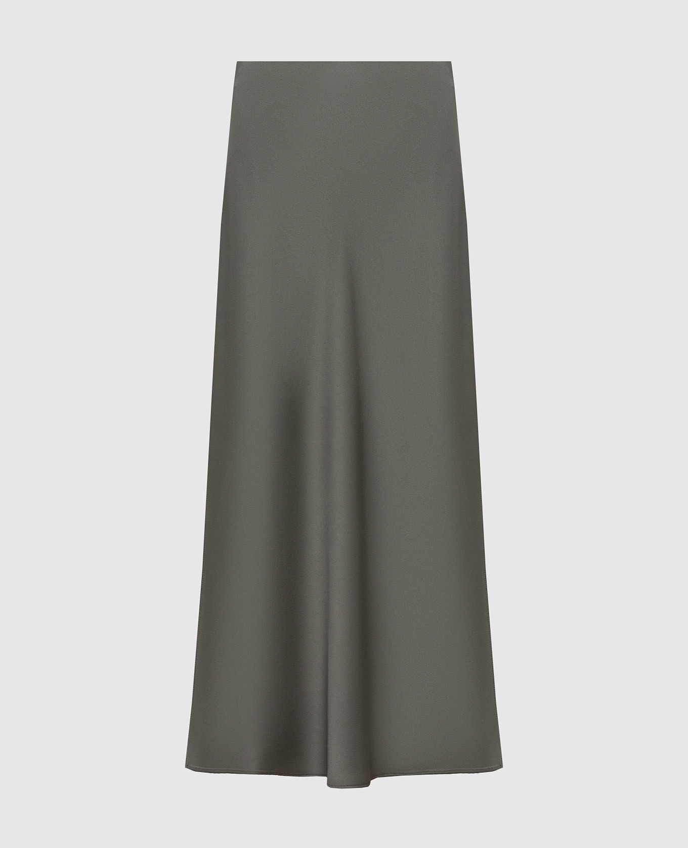Green maxi skirt with slits