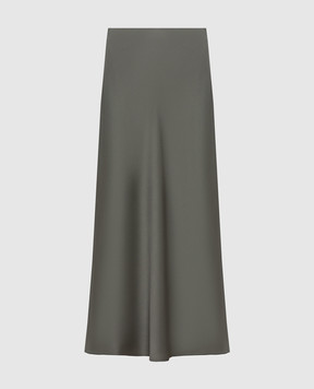 Brunello Cucinelli Green maxi skirt with slits M0H38G3396