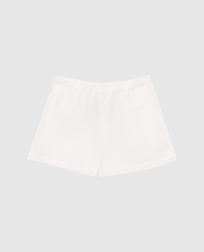 Palm Angels Children's white shorts with logo print PGCL001S26FAB001