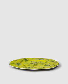 Geminiano Cozzi 1765 Green porcelain serving plate Rosa Rosae SKBBU22329043
