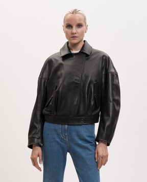 Babe Pay Pls Black leather jacket 2607MATT