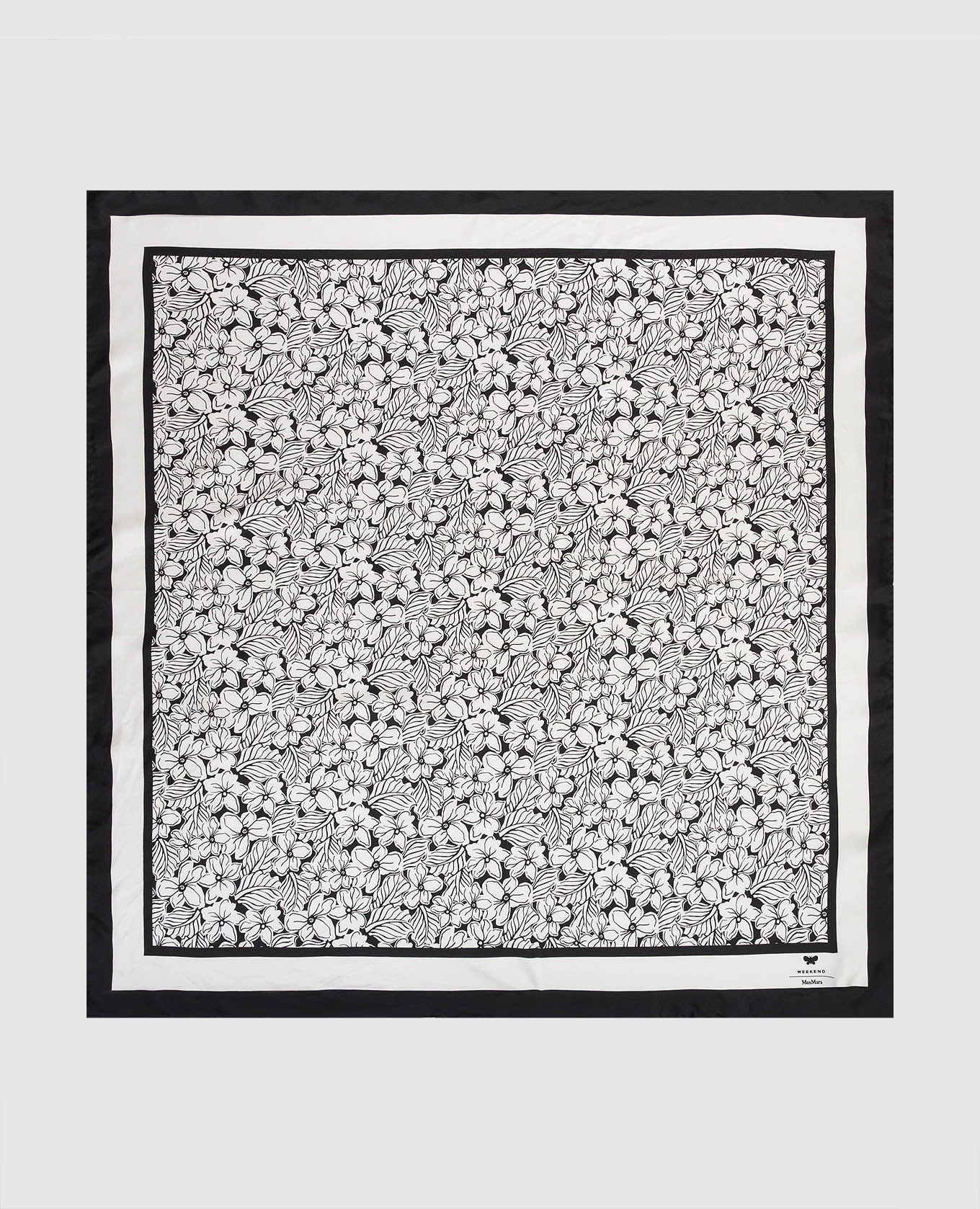 

ONESTO white silk scarf with floral print Max Mara Weekend