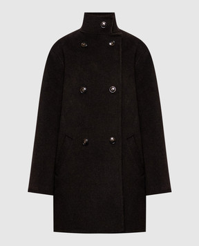 Loulou de Saison OLMO brown double-breasted coat made of wool and cashmere OLMO