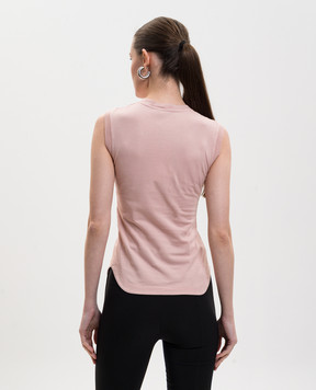 The Attico Pink top with logo embroidery 260WCN00003JJJ025AA