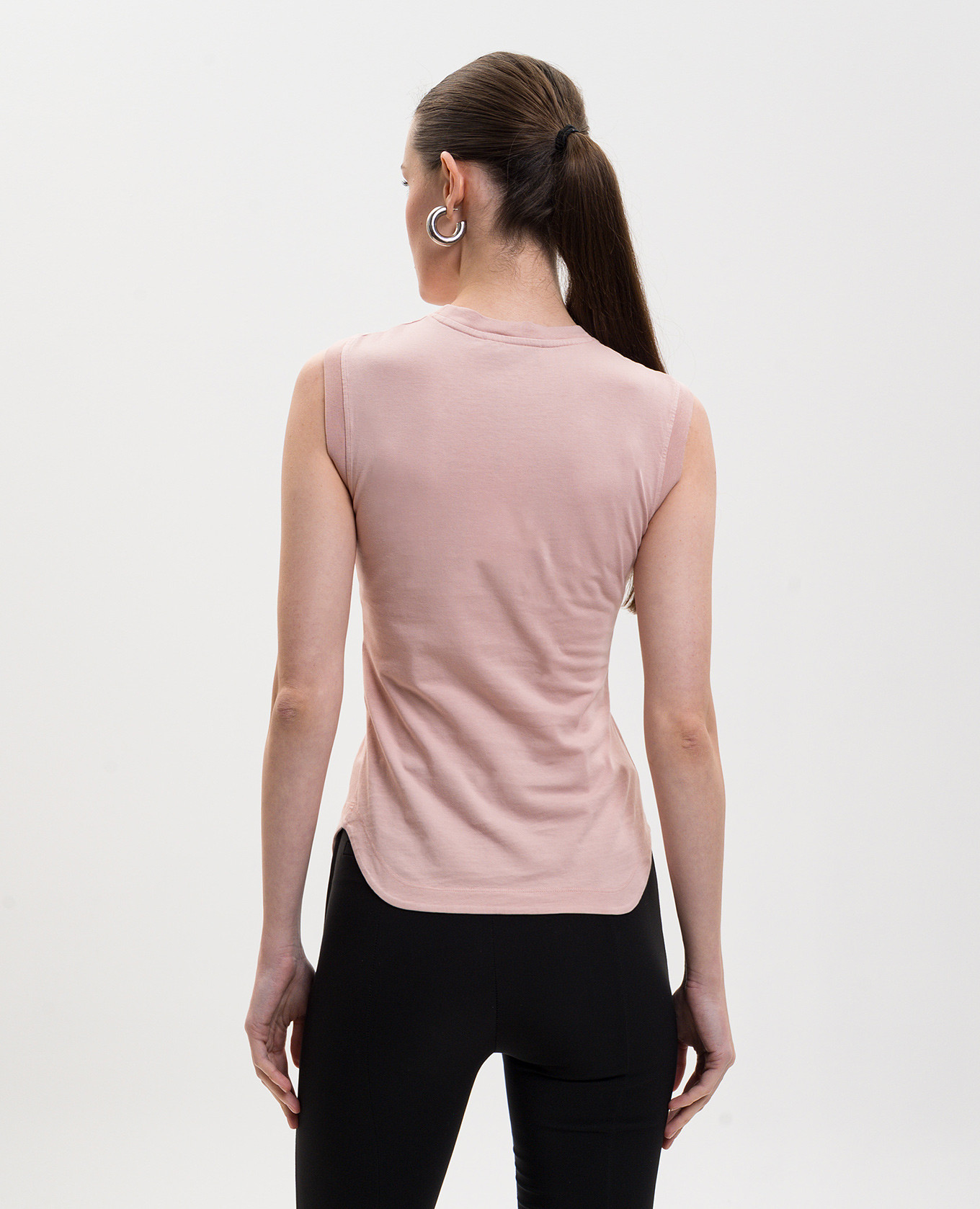 Pink top with logo embroidery The Attico 3
