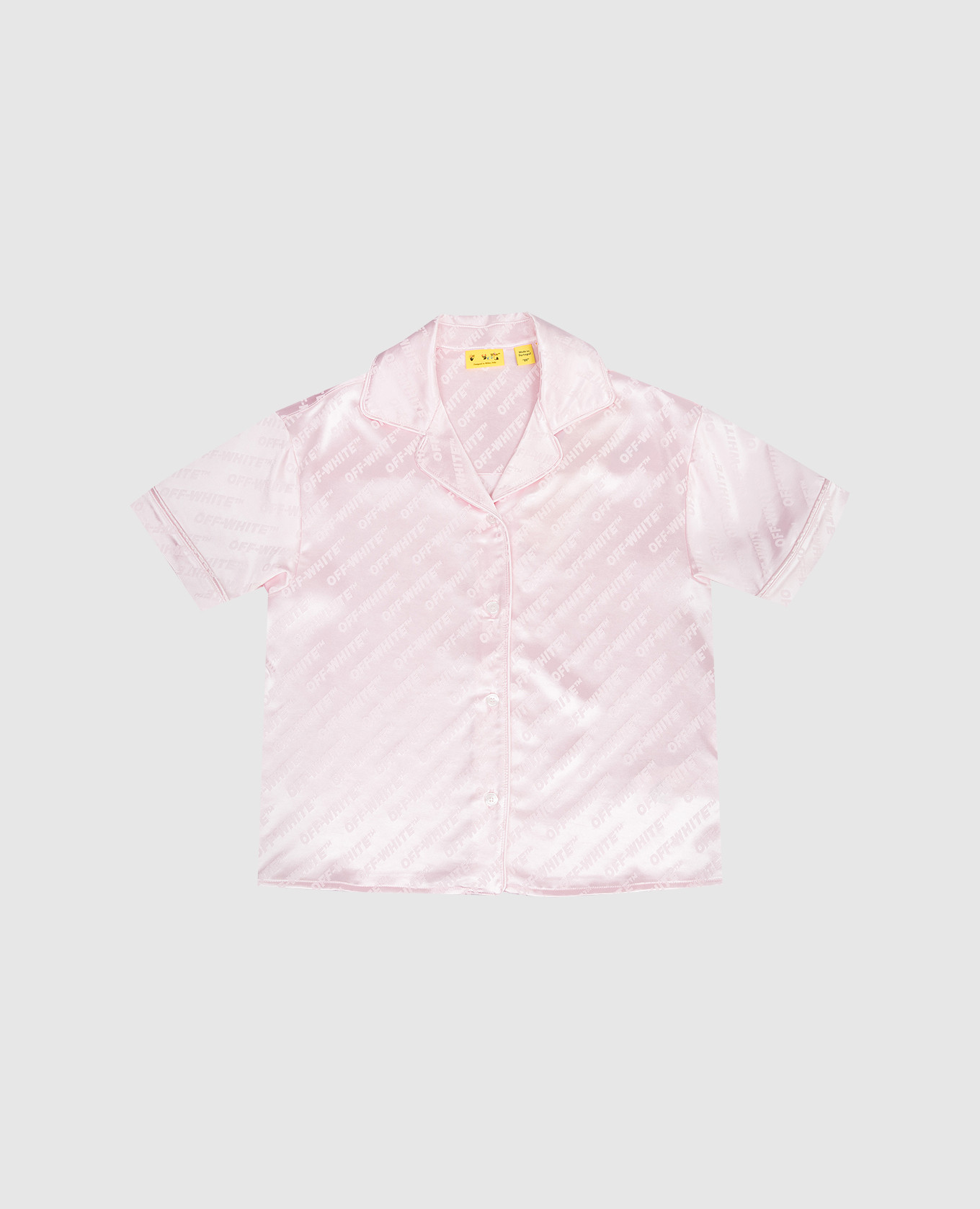 

Children's pink shirt with logo pattern Off-White