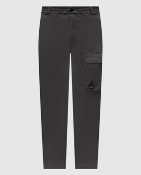 C.P. Company Grey pants with logo patch MPA135A005694G