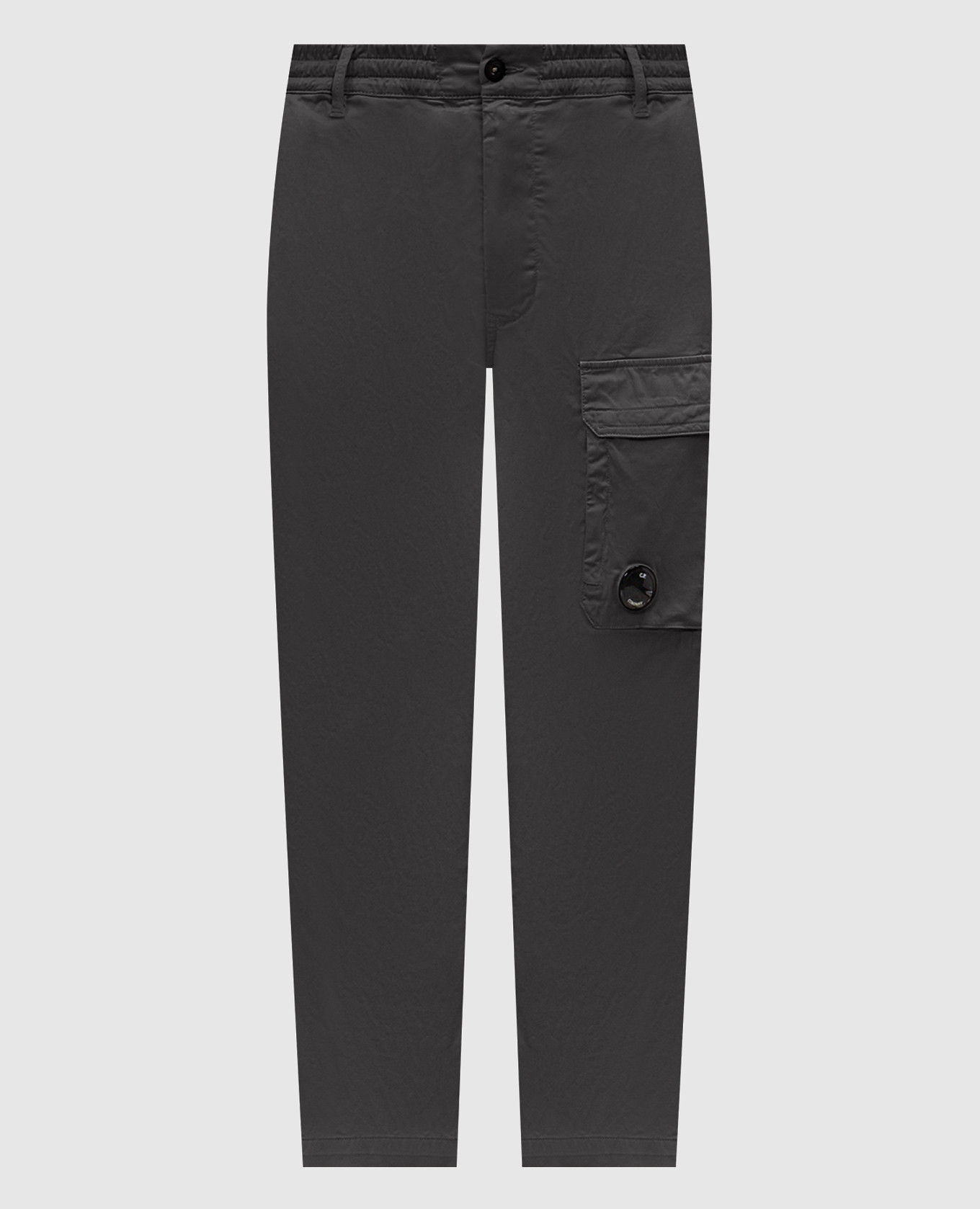 Grey pants with logo patch
