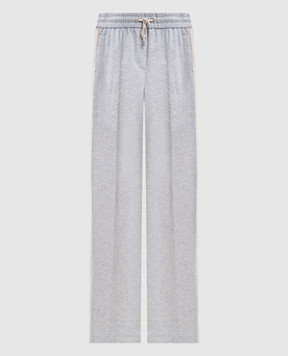 Peserico Grey melange sweatpants A04590J02379E