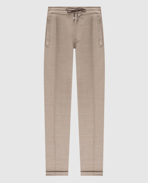 Doriani Cashmere Beige wool and cashmere tapered pants P207T191NPF193T191