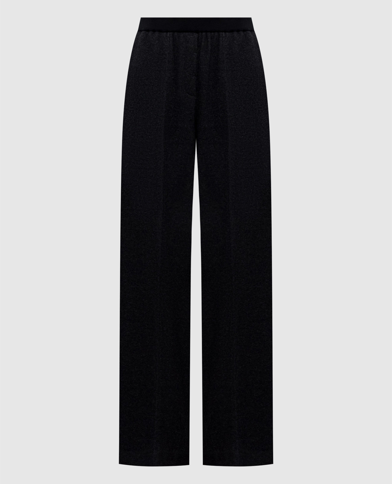 Black straight-leg pants