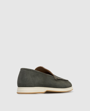 Enrico Mandelli Green suede loafers 0YACHT7415