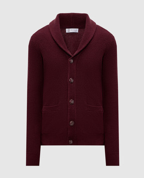 Brunello Cucinelli Burgundy cardigan MNI709706