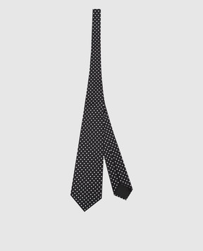 Dolce&Gabbana Black polka dot silk tie GT160EIS13O