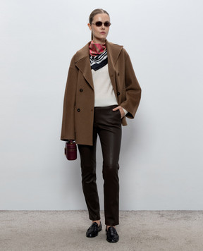 JOSEPH Coleman Brown Leather Pants JF010069