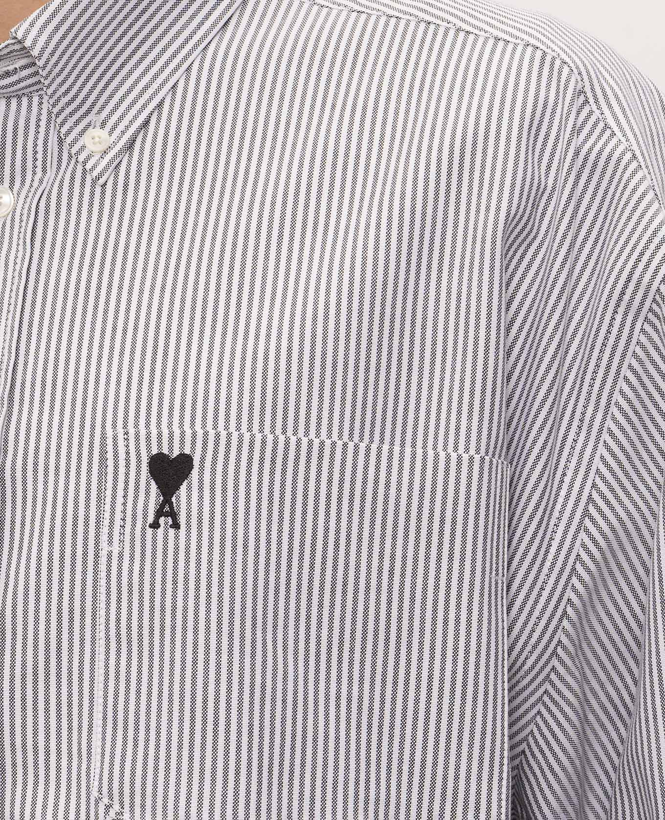 Gray striped shirt Ami Paris 5