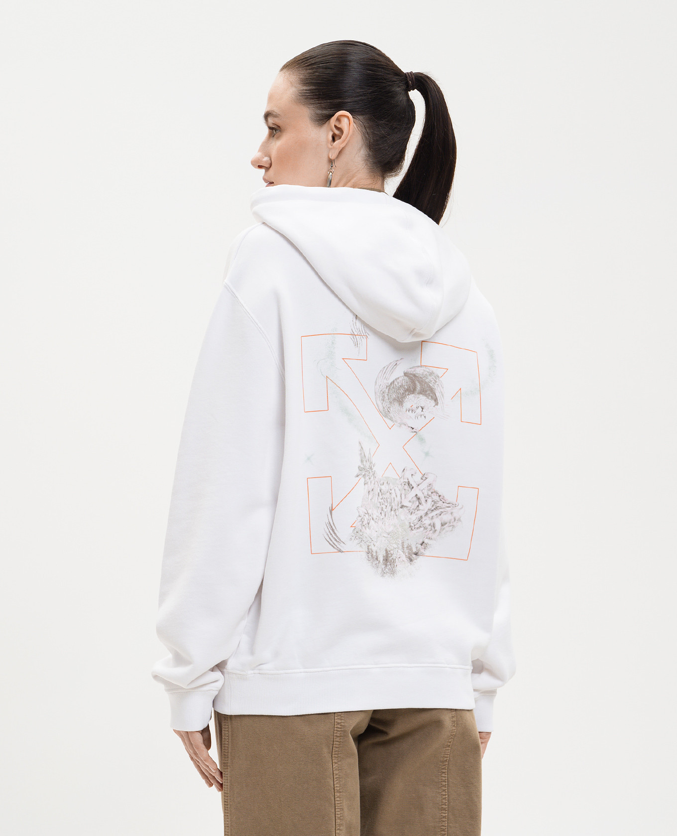 

White hoodie with logo print Off-White