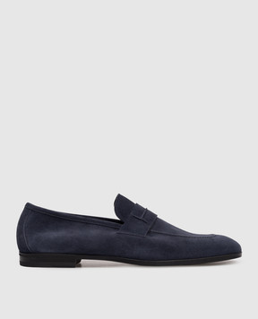 Tom Ford Blue suede loafers J1610LCL216N