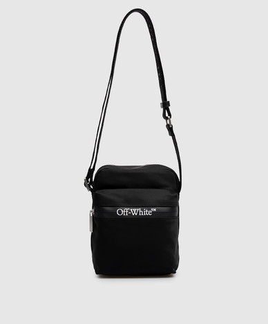 Black bag with logo print