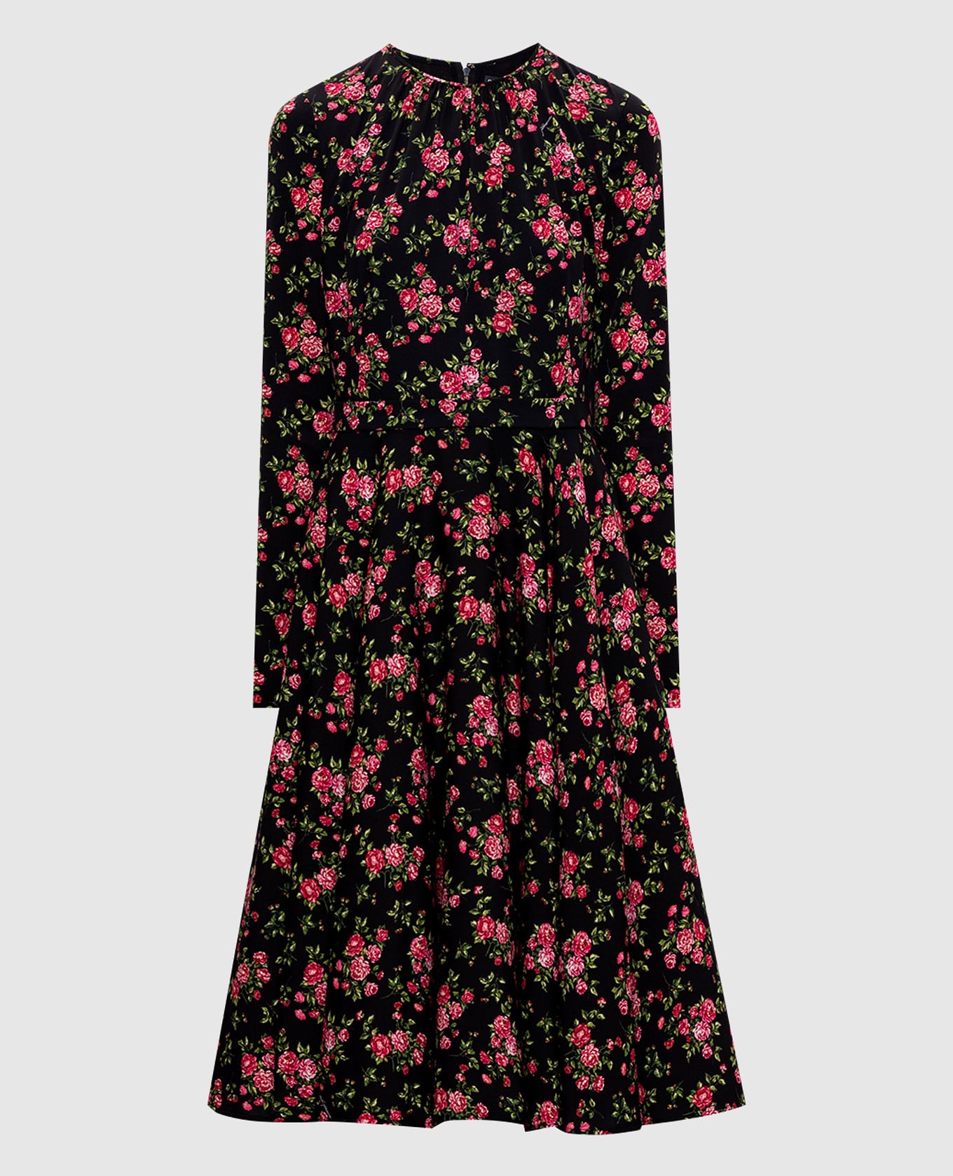 

Black printed silk dress Dolce&Gabbana