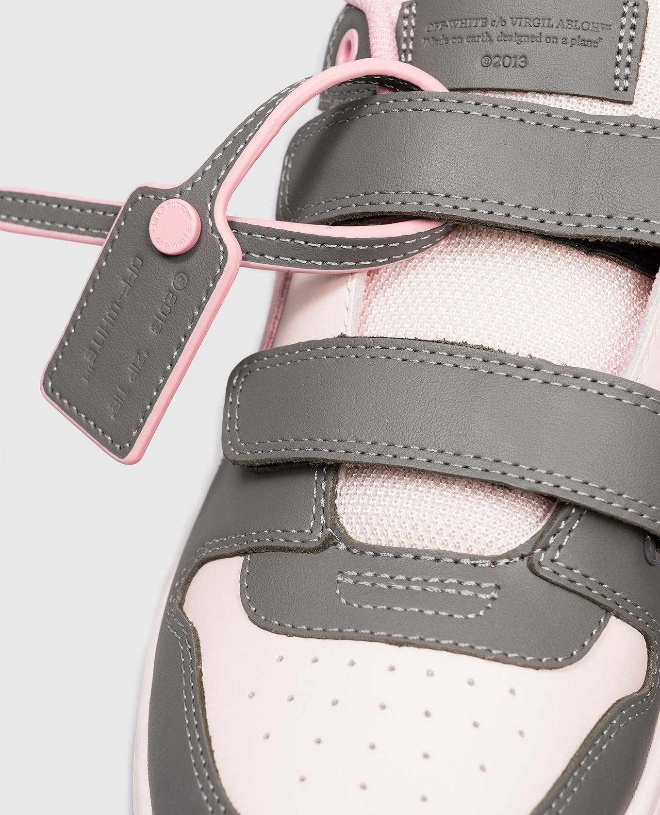 

Out Of Office Kids Pink Leather Sneakers Off-White