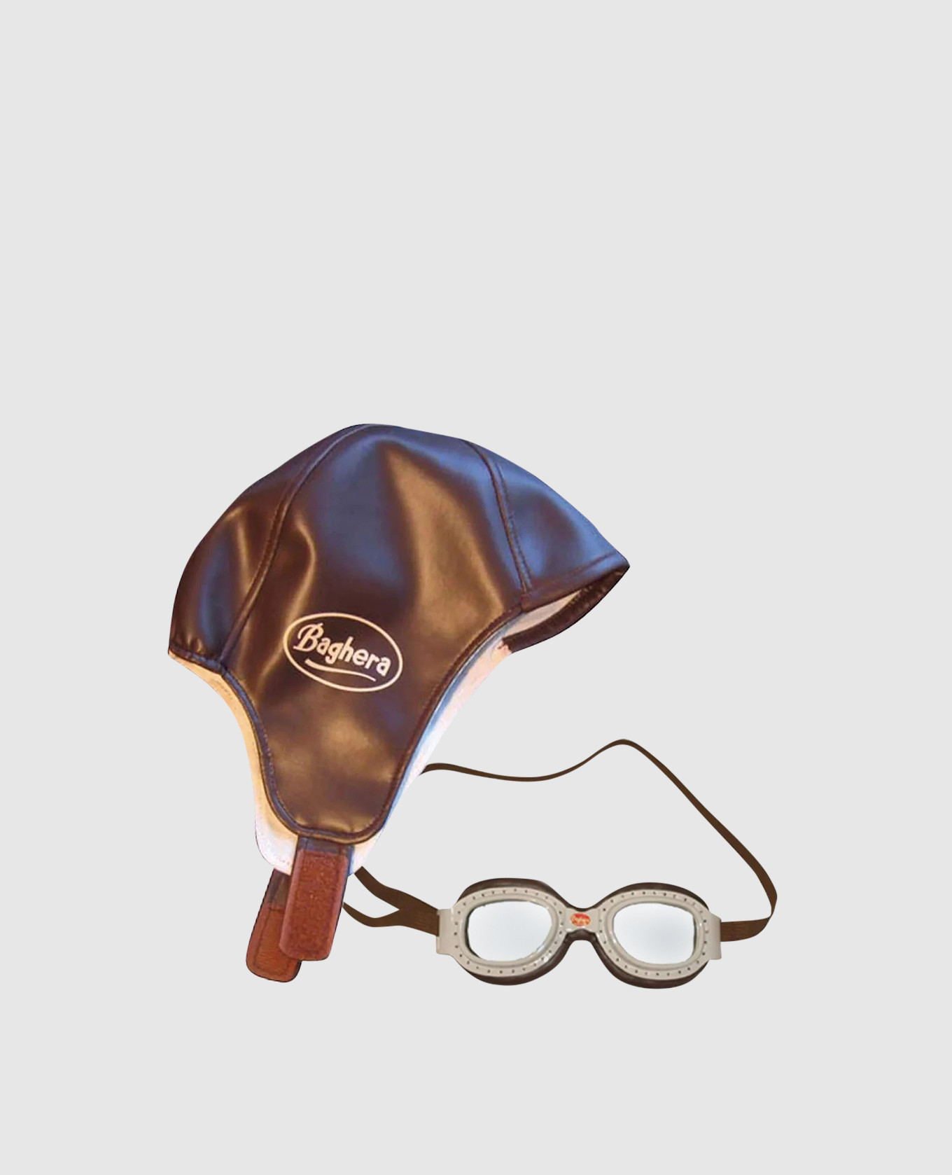 

Children's racing pilot set with hat and aviator glasses Baghera, Brown