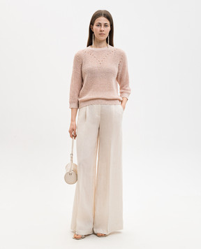 Peserico Beige linen pants E0439402600