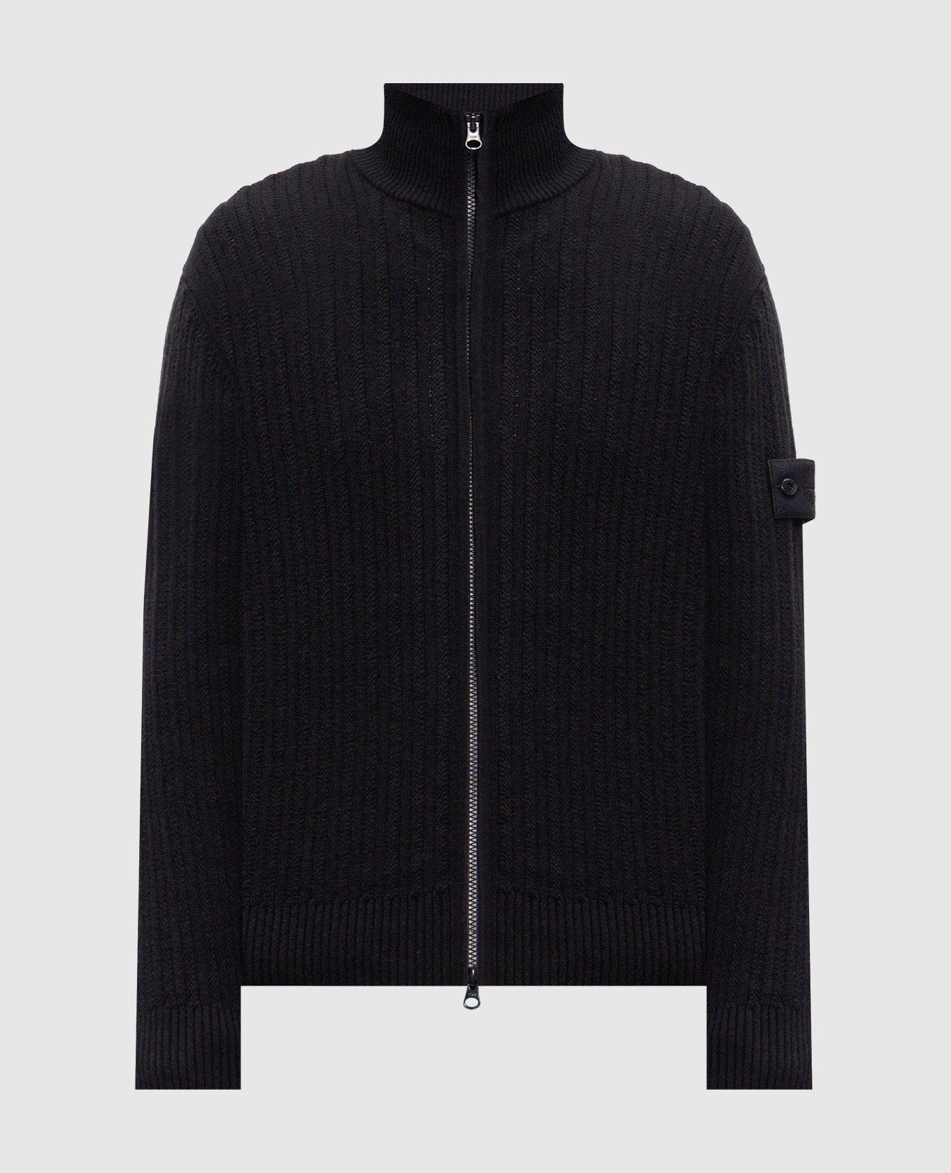 Blue wool and cashmere cardigan
