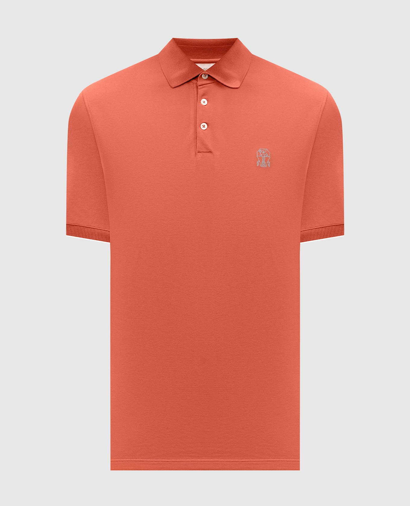 Red polo shirt with logo print