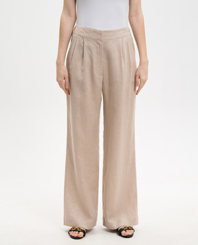 Asceno Rivello beige linen pants B005F66C510