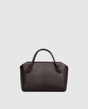 The Row Terrasse Bauletto brown leather bag W2027L97