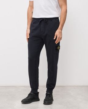 Stone Island Black joggers with logo L1S156200021S0051