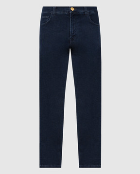 Stefano Ricci Blue jeans with logo patch MFT63B2160TR162L