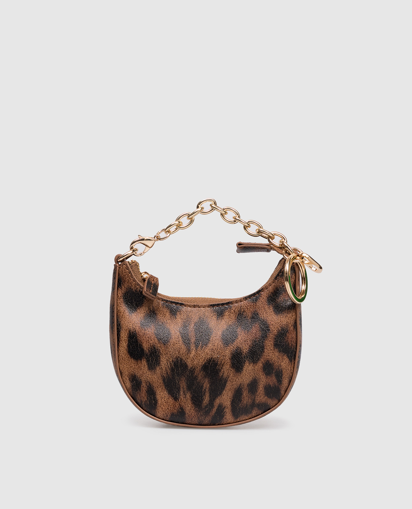 

Brown Croissant mini bag in animal print Twinset