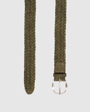Orciani Khaki Plot Suede Weave Belt U08318SUP