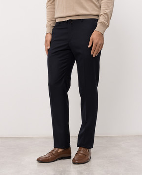 Stefano Ricci Blue wool pants M1T80A0003W610