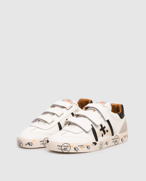 Premiata Andy children's white leather sneakers 322094522735