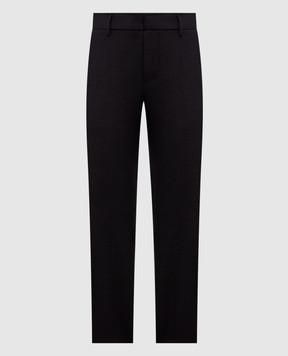 Brunello Cucinelli Gray wool pants with a monil chain M0W07P8584